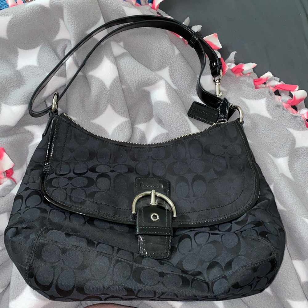Black coach shoulder bag
